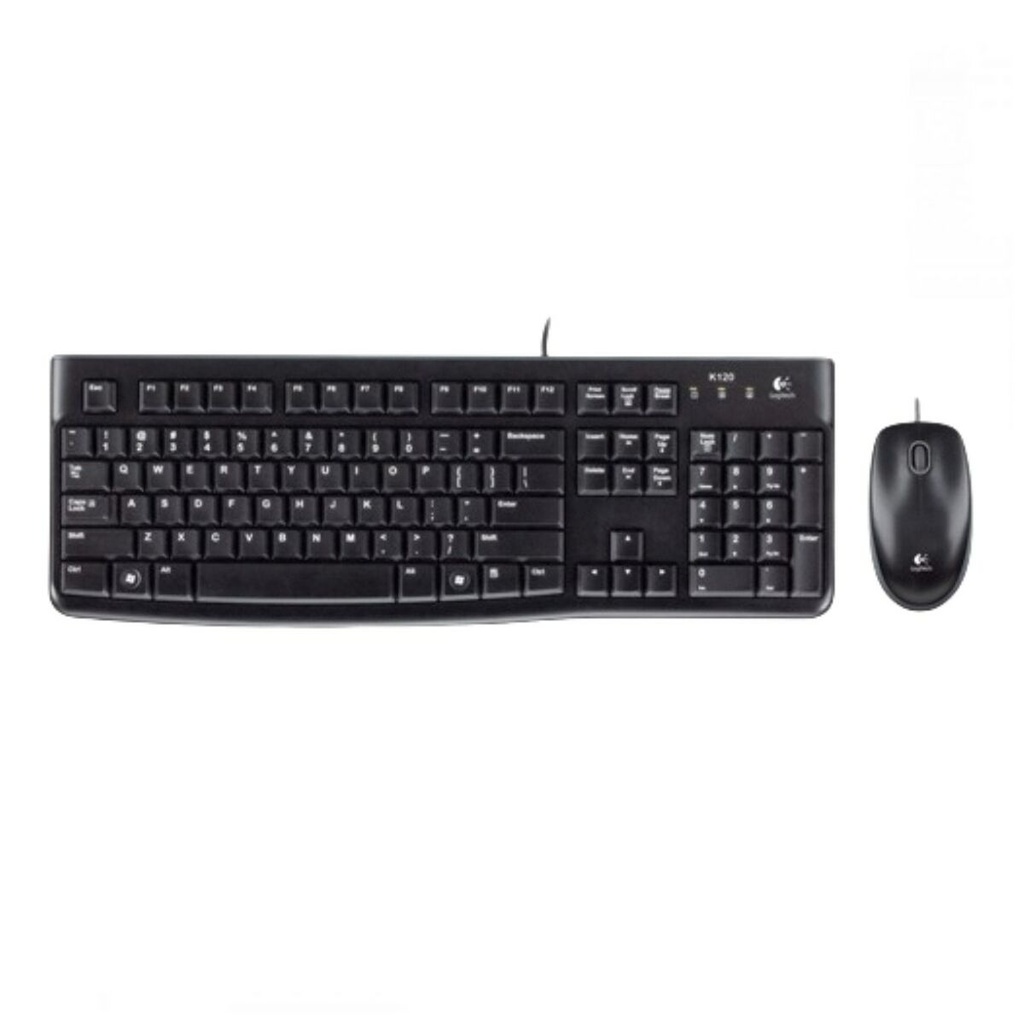 Teclado Logitech Desktop MK120 Negro Qwerty Español AZERTY