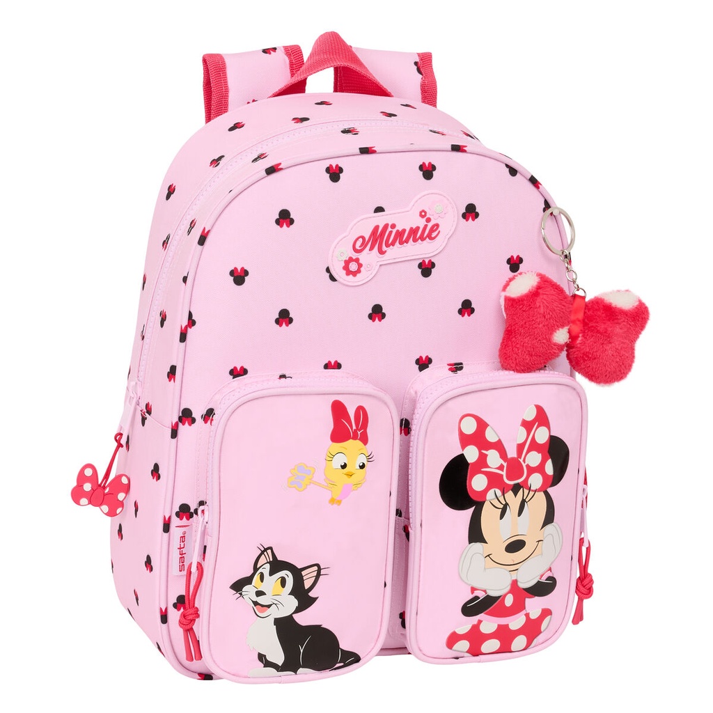 School Bag Minnie Mouse Naive Pink 28 x 34 x 10 cm