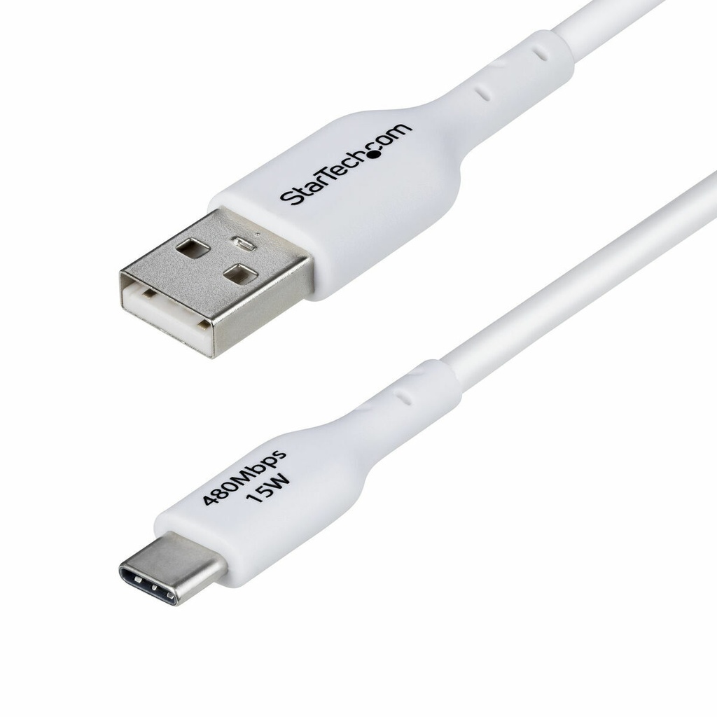 Cable USB Startech USB2AC2MNCWHE Blanco 2 m
