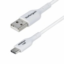 Cable USB Startech USB2AC1MNCWHE Blanco 1 m