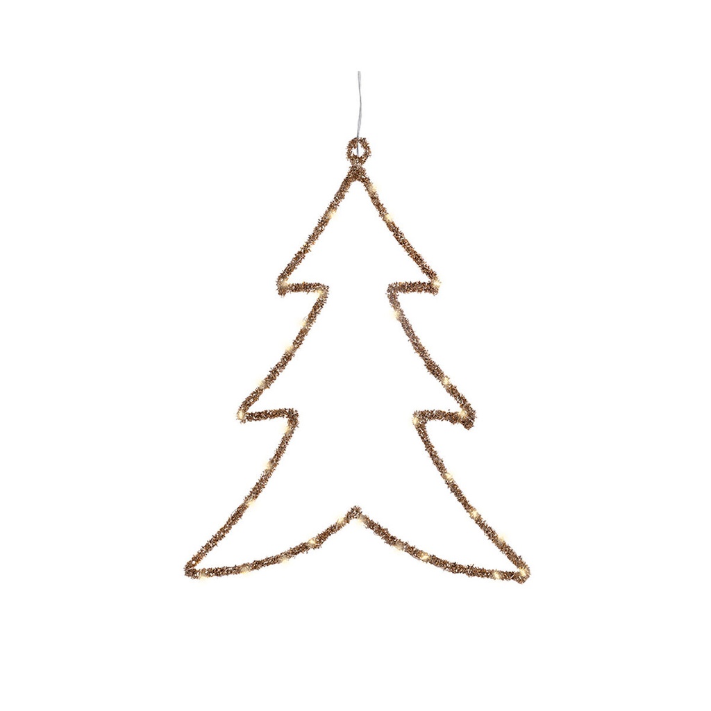 Adorno Navideño Lumineo Dorado Metal 34 x 46 cm