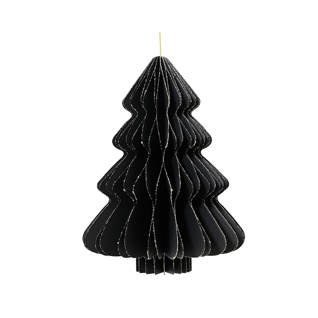 Christmas Tree Decoris Black Paper Ø 30 x 40 cm