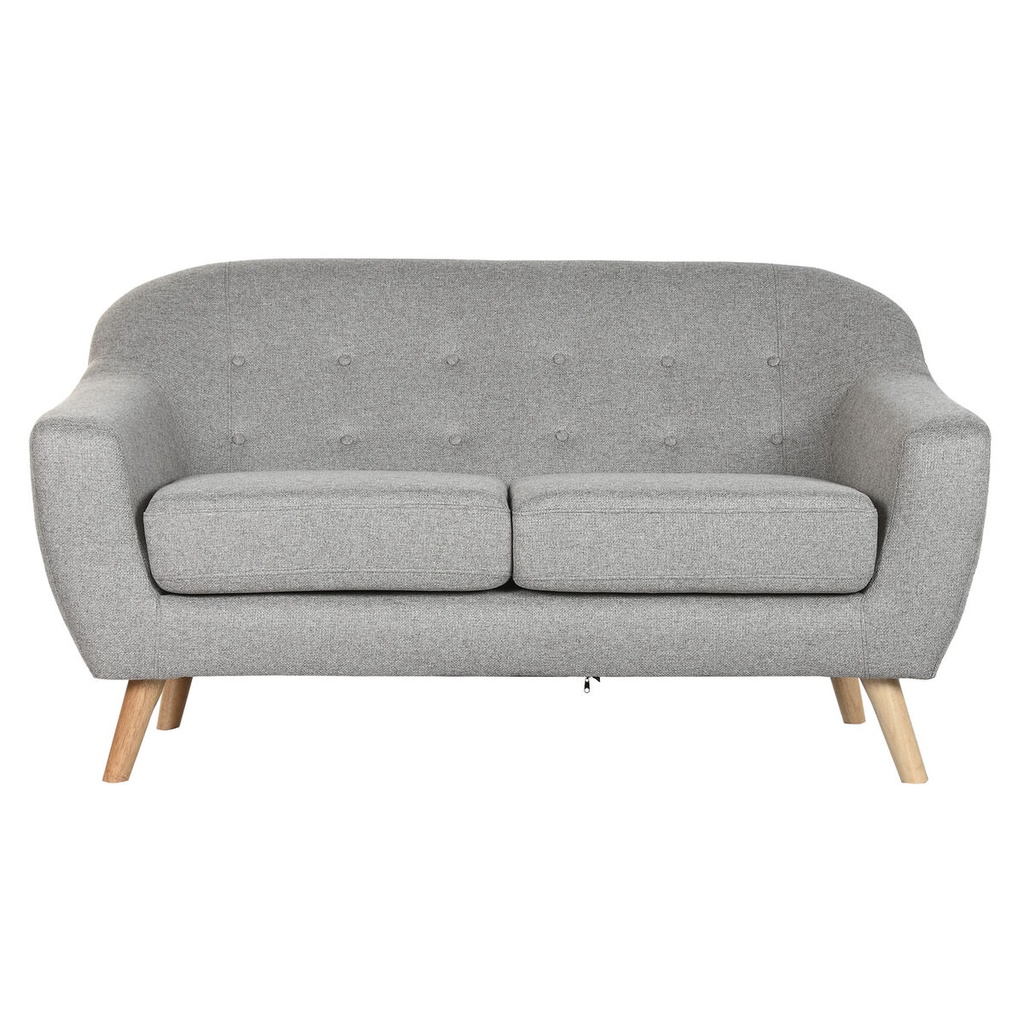 Sofa Home ESPRIT Grey Cream Natural Scandi 146 x 84 x 82 cm