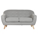 Sofa Home ESPRIT Grey Cream Natural Scandi 146 x 84 x 82 cm