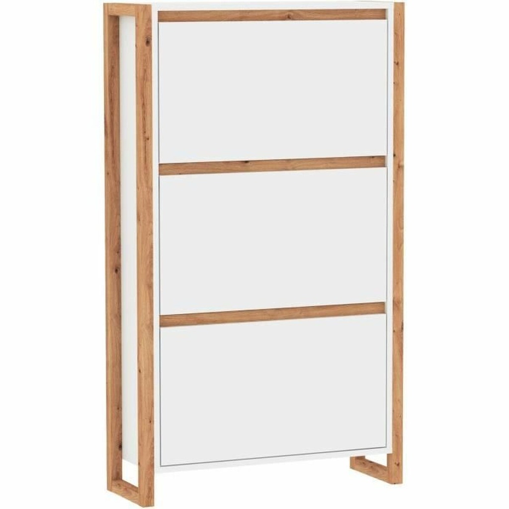 Zapatero Blanco Roble 70 x 25 x 125 cm
