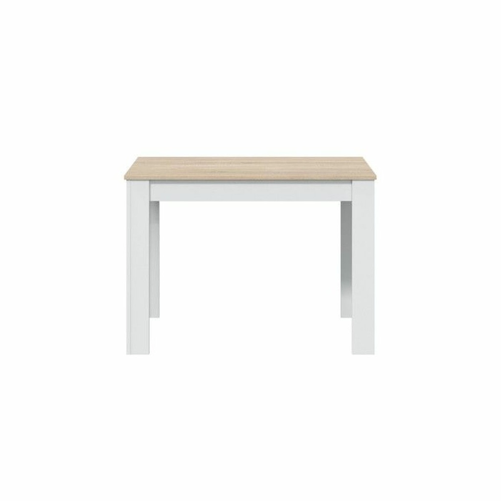 Mesa de Comedor LILIAN Blanco Marrón Madera 109 x 67 x 78 cm