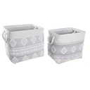 Basket set DKD Home Decor 45 x 35 x 40 cm Grey
