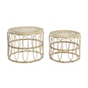 Set of 2 tables DKD Home Decor Brown 50 x 50 x 40 cm 50 x 50 x 41,5 cm