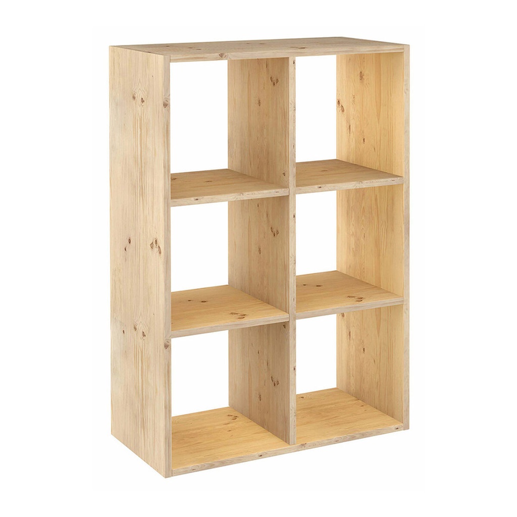 Estantería Astigarraga Dinamic 6 Marrón Natural Pino 70,8 x 33 x 105,4 cm Cubos Modular