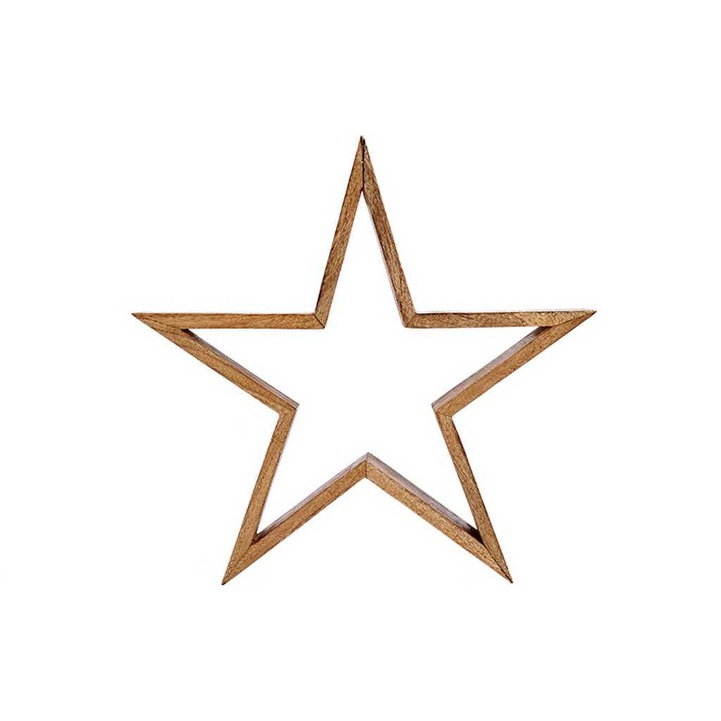 Christmas star Krist+ 1284 M Brown Wood 50 x 12 x 50 cm Shape