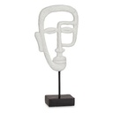 Figura Decorativa Cara Blanco Poliresina (19,5 x 38 x 10,5 cm)