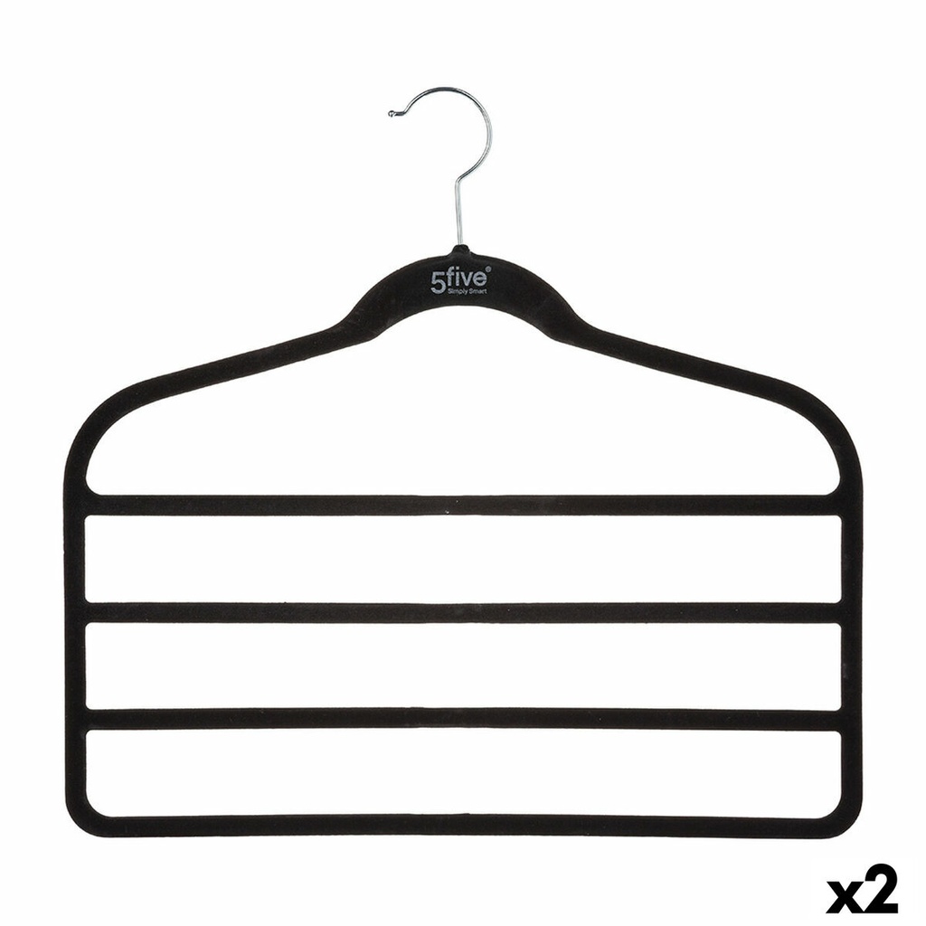 Multiple Trouser Hanger 5five Simply Smart Black Nylon ABS 44,8 x 41,5 cm Trousers