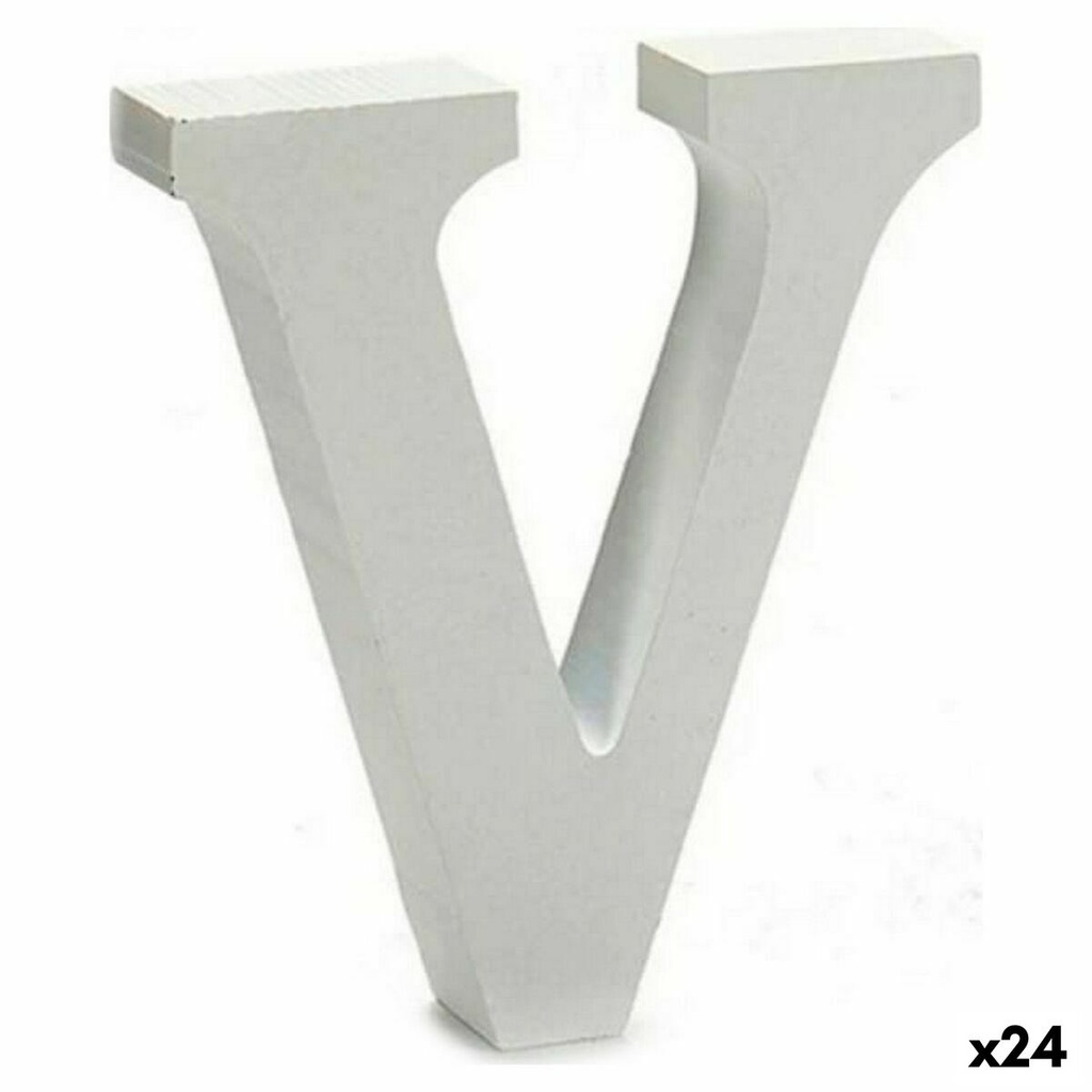 Letter Pincello V White 2 x 11 cm (24 Units)