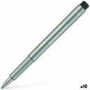 Rotuladores Faber-Castell Pitt Artist Metalizado Plateado (10 Unidades)