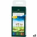 Set de Rotuladores Faber-Castell Pitt Artist Landscape Estuche (5 Unidades)