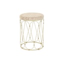 Side table DKD Home Decor Natural Metal Cream Rattan (35 x 35 x 49 cm)