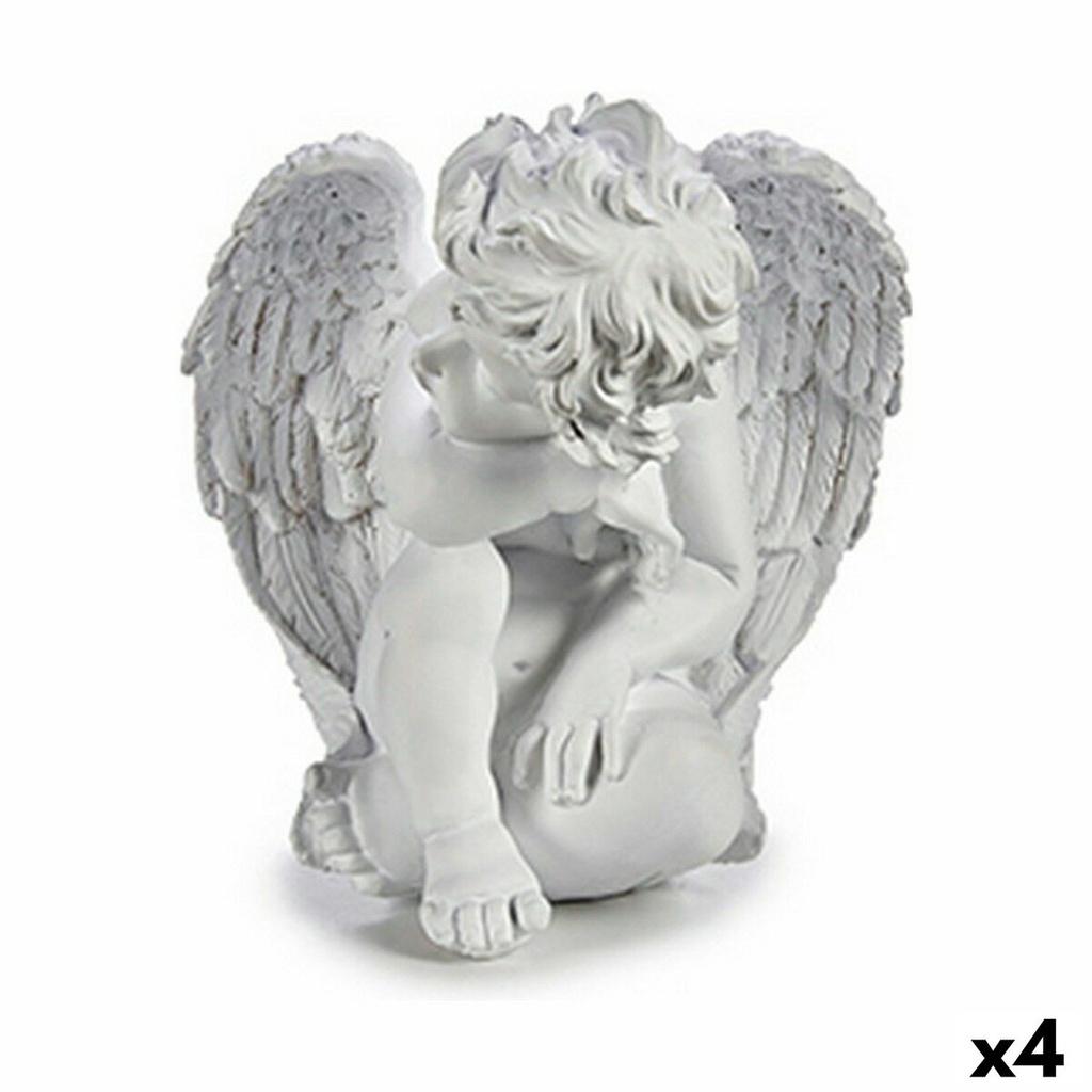Figura Decorativa Krist+ K1912597 Blanco 24 x 27 x 28 cm (4 Unidades)