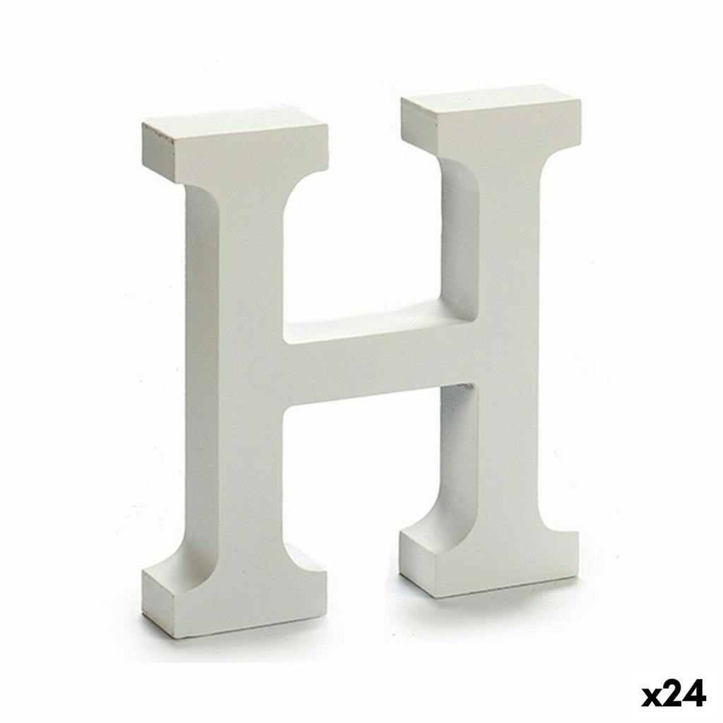 Letra Pincello H Blanco 2 x 16 x 14,5 cm (24 Unidades)