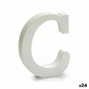 Letter Pincello C White Wood 2 x 11 cm (24 Units)