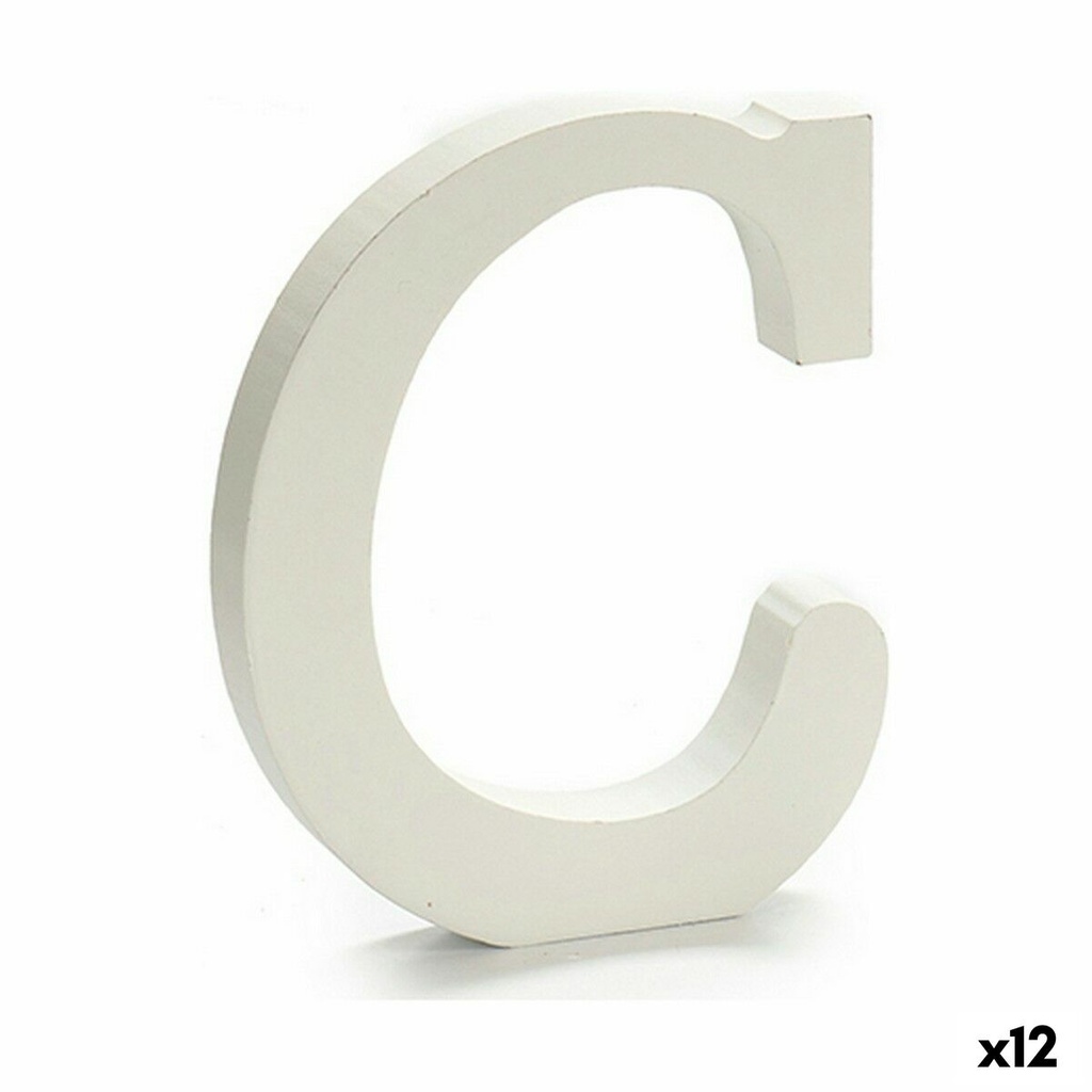 Letter Pincello C White 1,8 x 21 x 17 cm (12 Units)