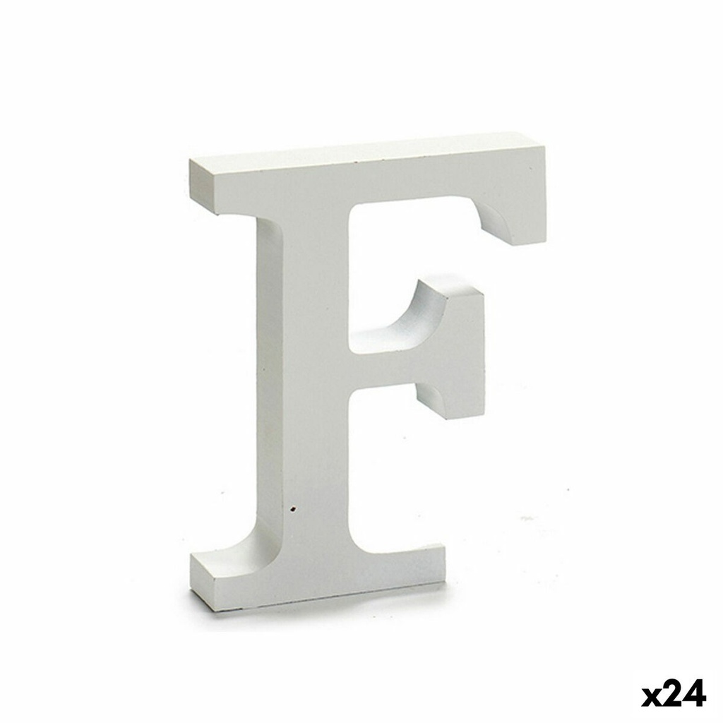 Letra Pincello F Blanco 2 x 16 x 14,5 cm (24 Unidades)