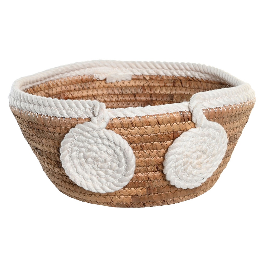 Centerpiece DKD Home Decor White Natural Rope Natural Fibre 29 x 29 x 14 cm 30 x 30 x 14 cm 32 x 32 x 14 cm