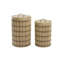 Basket set DKD Home Decor Brown Natural Bamboo (2 Pieces)