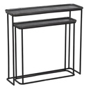 Juego de muebles Negro Gris 84 x 26 x 78 cm