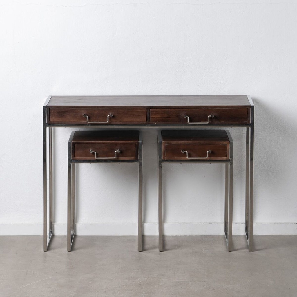 Set of furniture Brown Silver 114 x 40,6 x 81,3 cm