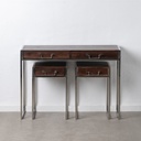 Set of furniture Brown Silver 114 x 40,6 x 81,3 cm