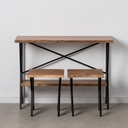 Juego de muebles Negro Natural 107 x 36 x 77 cm