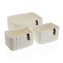 Basket set Versa 19 x 12 x 26 cm White