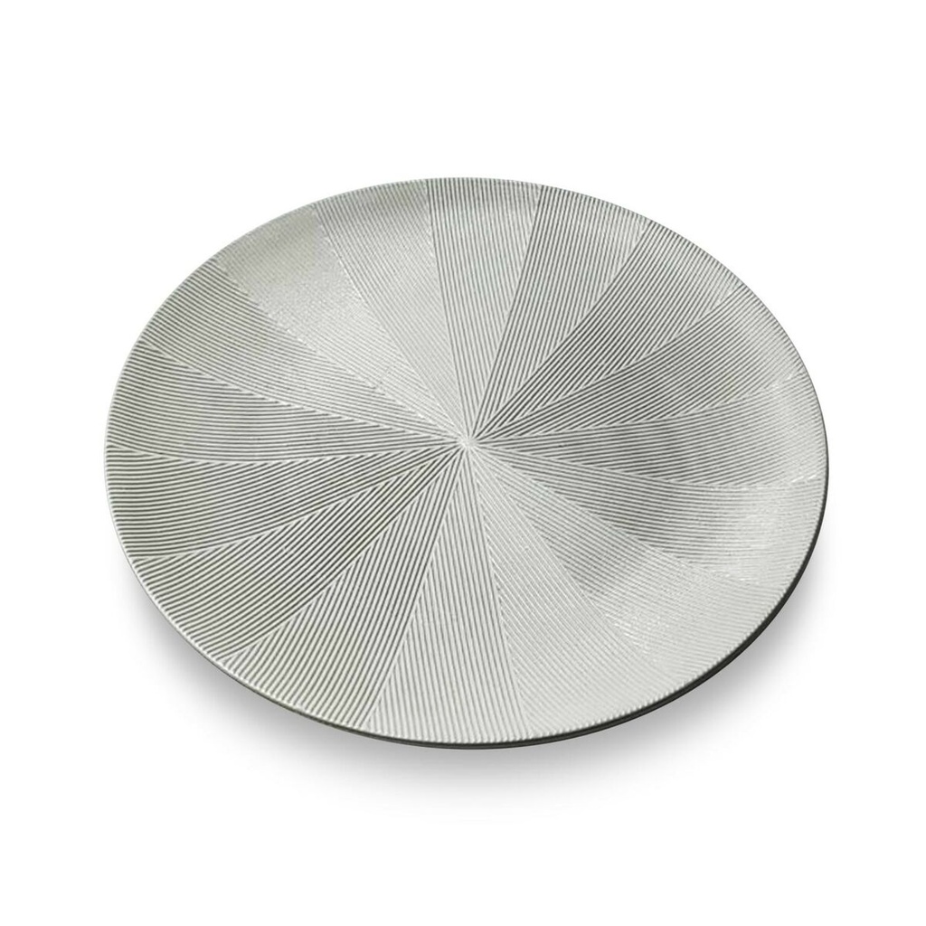 Centro de Mesa Versa Blanco Gris Madera MDF 40 x 40 cm