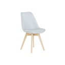 Chair DKD Home Decor Blue Beige Polyester Foam beech wood 48 x 56 x 83 cm