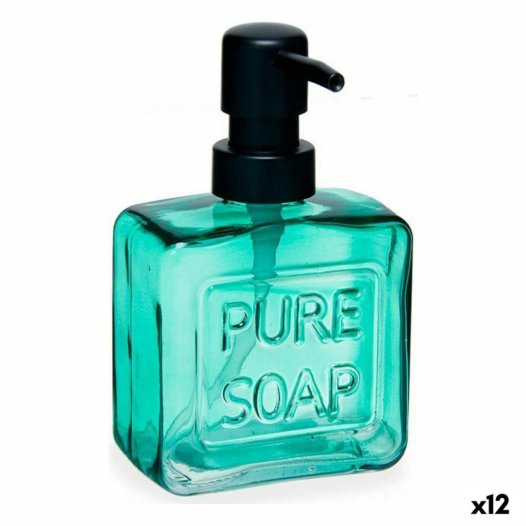 Dispensador de Jabón Berilo Pure Soap Verde Cristal Plástico 250 ml 9 x 15 x 5 cm (12 Unidades)