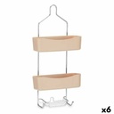 Bathroom Shelves Berilo W7072 - 384 Beige Metal Plastic 28 x 60 x 14 cm (6 Units)
