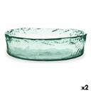 Centro de Mesa Gift Decor A03730 Transparente Cristal Cristal reciclado 30 x 8 x 30 cm (2 Unidades)