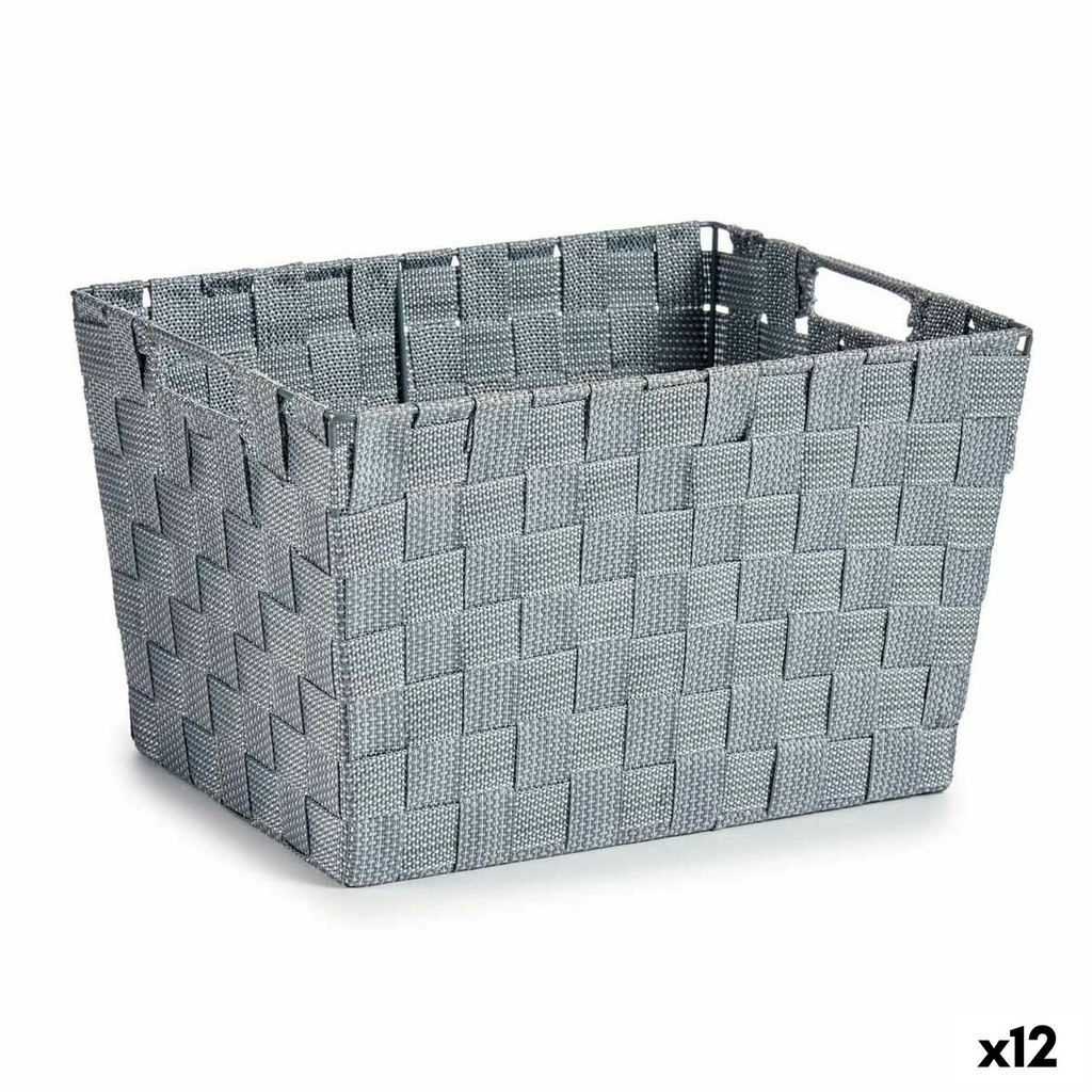 Cesto para la Ropa Kipit A3-6875 Gris Tela 10 L 25 x 20,5 x 35 cm (12 Unidades)