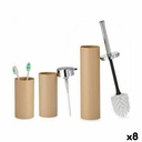 Set de Baño Berilo B6274 S3-2 Marrón Plástico (8 Unidades)