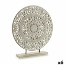 Figura Decorativa Mandala Blanco 7 x 49 x 44 cm (6 Unidades)