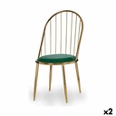 Chair Bars Green Golden 48 x 95,5 x 48 cm (2 Units)