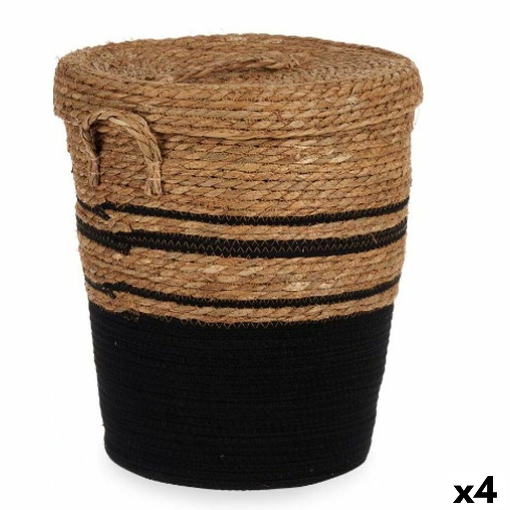 Cesto Gift Decor YY21620J03S3 Marrón Negro Algas marinas (4 Unidades)