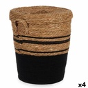 Basket Gift Decor YY21620J03S3 Brown Black Marine algae (4 Units)