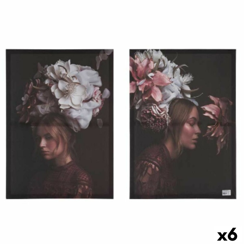 Canvas Gift Decor PC342265 Canvas 50 x 3,5 x 70 cm 70 x 50 x 1,5 cm Lady