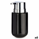 Soap Dispenser Berilo J1017-A-NEGRO Black Silver Metal Ceramic 350 ml 7 x 14,5 x 8,5 cm (6 Units)