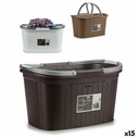 Laundry Basket Stefanplast Elegance Plastic 35 L 57,5 x 29 x 36,5 cm (15 Units)