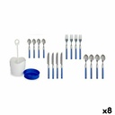 Set de Cubiertos Kinvara HQ233H10 Azul Acero Inoxidable (8 Unidades)
