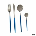Set de Cubiertos Kinvara BST-CT022 Azul Plateado Acero Inoxidable (12 Unidades)