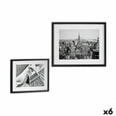 Cuadro Edificio Madera Vidrio 43 x 3 x 53 cm (6 Unidades)