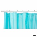 Shower Curtain Berilo SC-MIX-01-BLUE Blue Polyethylene EVA 180 x 180 cm (12 Units)